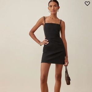 Reformation Katie Tie Back Denim Mini Dress - Size 2